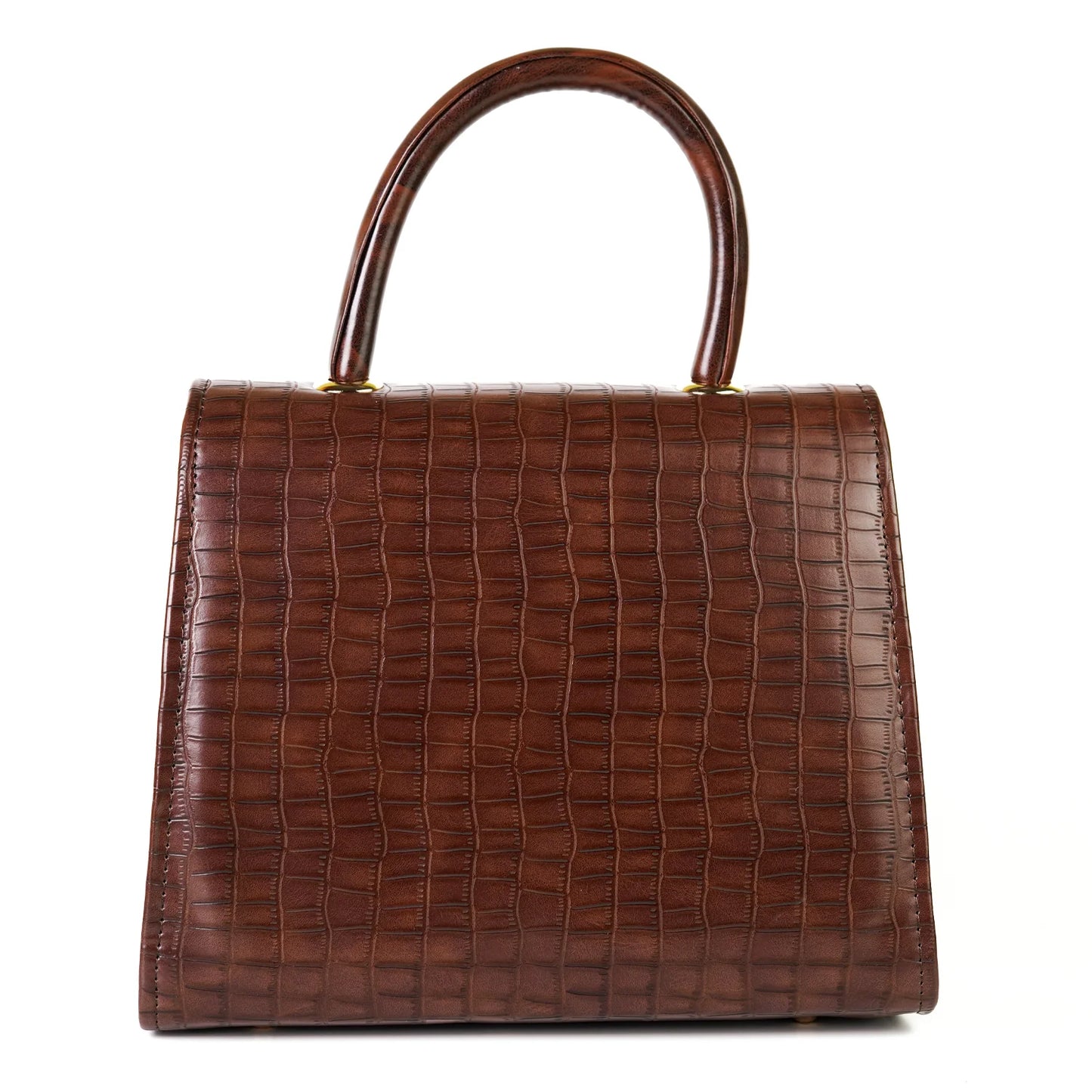 Croc-Embossed Handbag