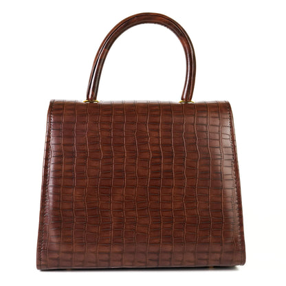 Croc-Embossed Handbag
