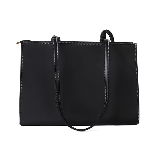 Sleek Black Balmain Paris Tote Bag
